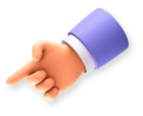 Pointing hand icon